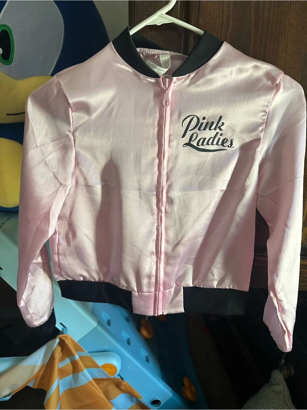 Pink Ladies Satin Bomber Jacket - Pink
